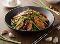 Saucy Pork and Chive Stir-Fry with Ginger and Garlic