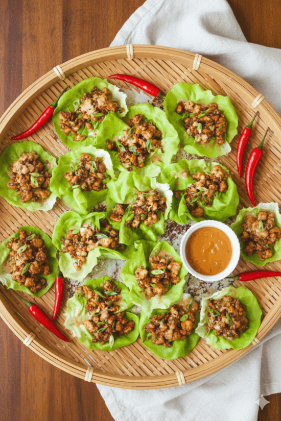 Cambodian Chicken Lettuce Wraps