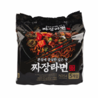 [No Brand] Black-Bean-Sauce Ramen 1 Pack(135gX5ea) 675 g