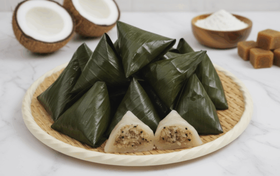 Nom Khorm - Cambodian Stuffed Steam Cake
